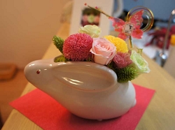 迎春 招きうさぎ