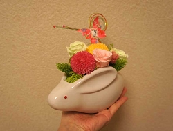 迎春招きうさぎ
