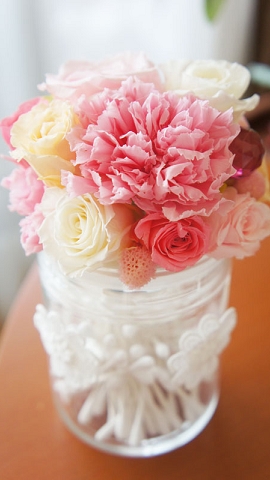 めん棒ケース　贅沢　サイズ　お花雑貨