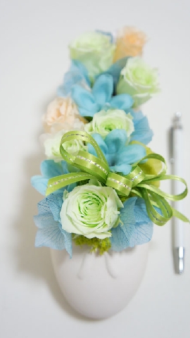 フラワースタンド　ペン立て　お花雑貨　プリザーブドフラワー　バレエシューズ