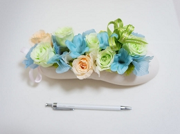 バレエシューズ　ペン立て　ペンスタンド　フラワーペンスタンド　プリザーブドフラワー　お花雑貨