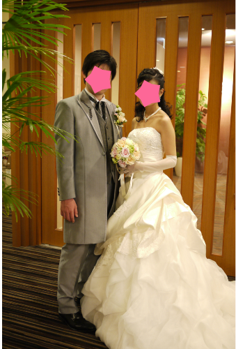 お客様より素敵なお写真を頂きました　ラウンドブーケ　