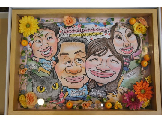 フラワーボード　記念の絵やお写真にお花を飾ってみませんか　記念　お花をデコル　額