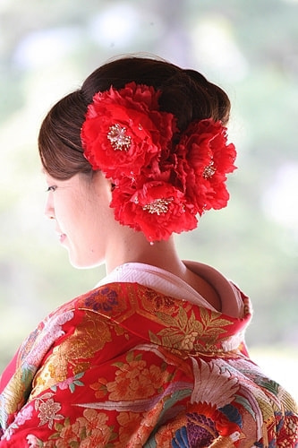 髪飾り　オーダーメイド　アーティフィシャルフラワー