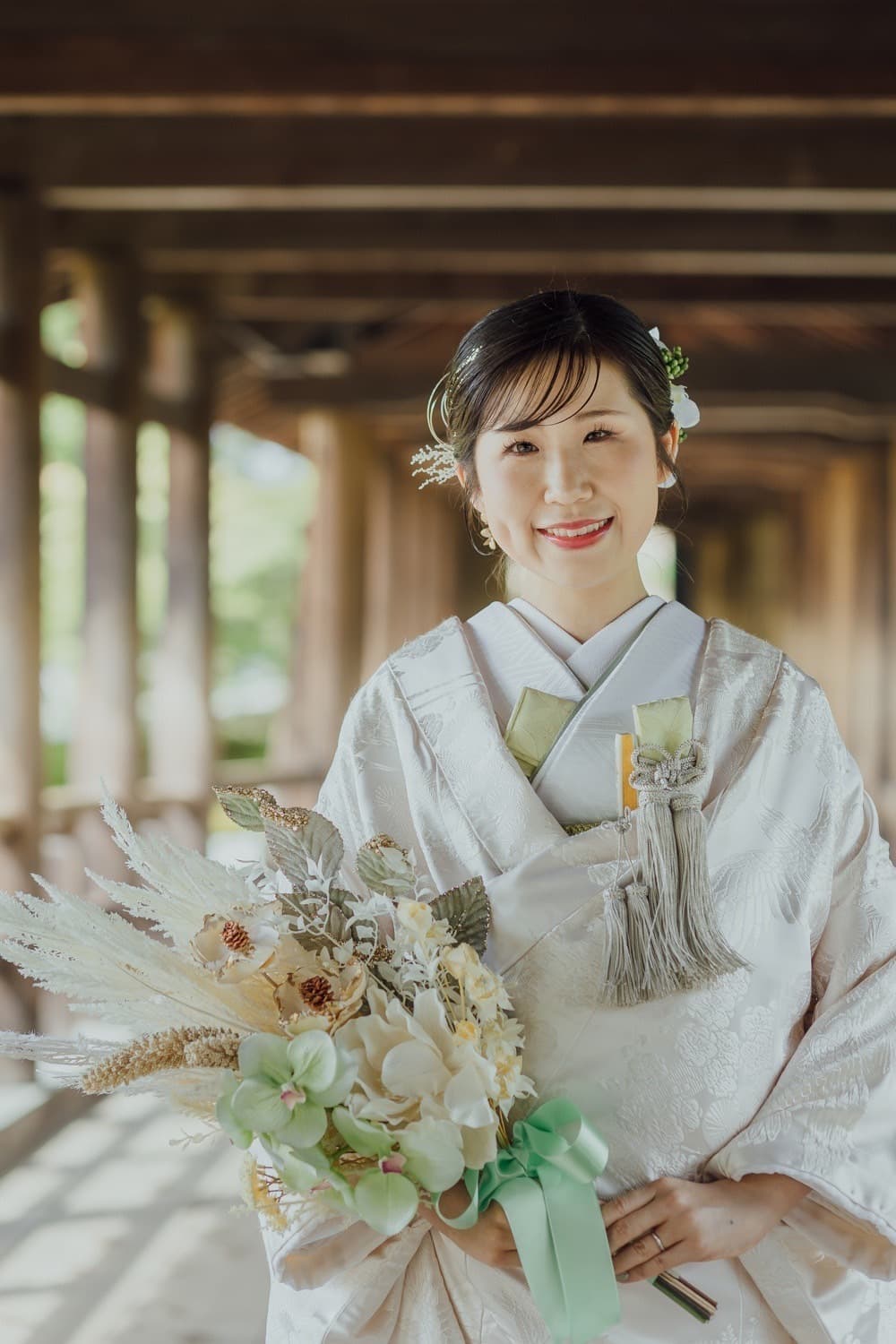 和装ブーケ　造花　西宮