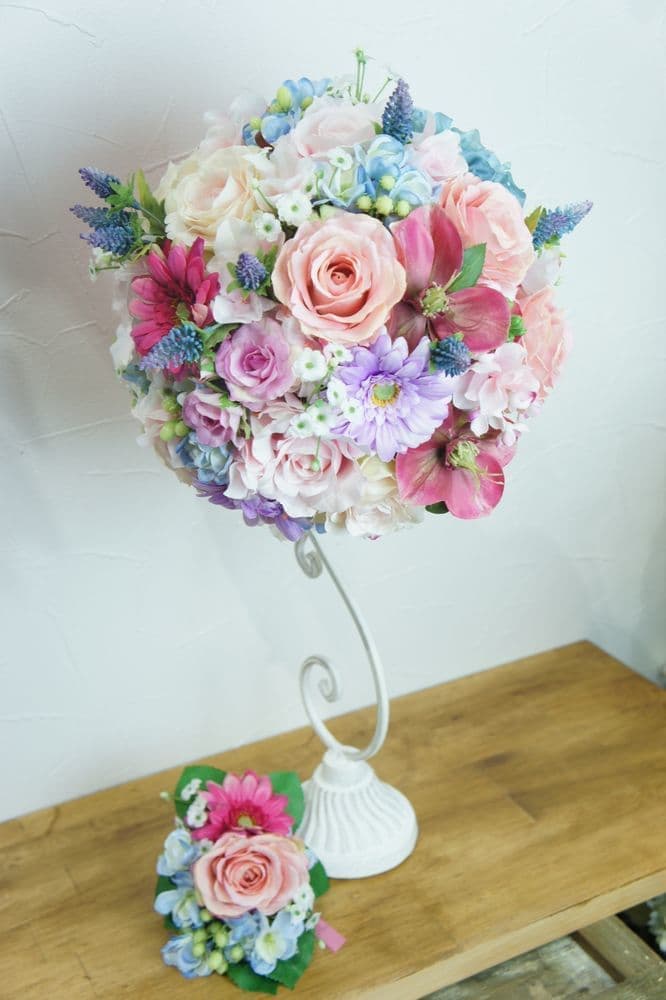 ブーケレッスン　西宮市　造花