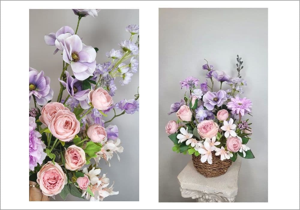 バラのBOXアレンジ　造花　オーダーメイド　西宮市