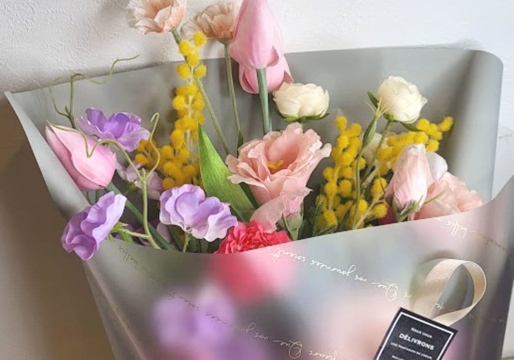 アメリカンブルー　造花　オーダーメイド　西宮市