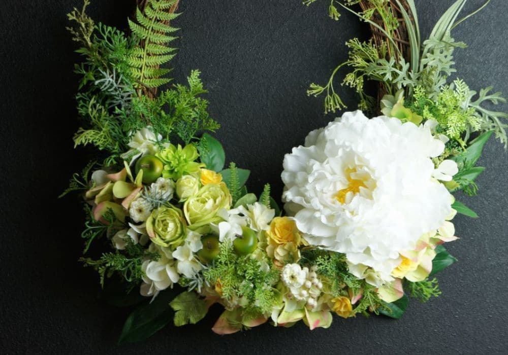 楕円形リース　造花　オーダーメイド　西宮市