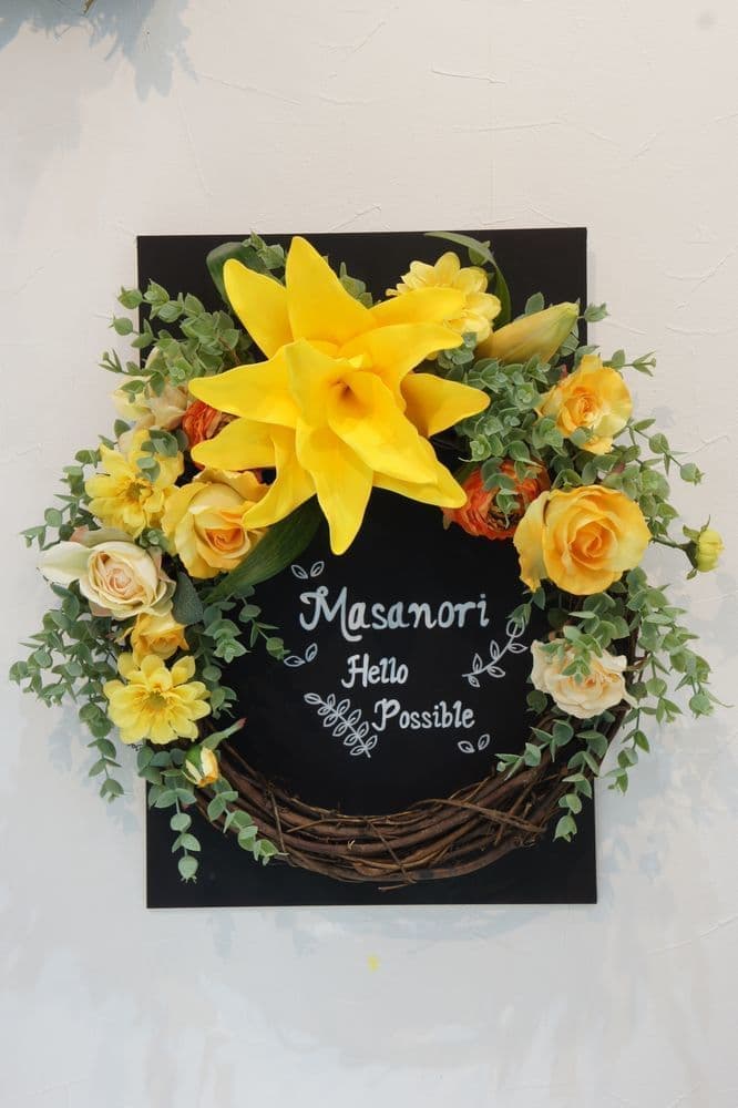 百合のリース　高級造花専門店　オーダーメイド　アンクラフト　国家資格1級　大阪　関西　兵庫県