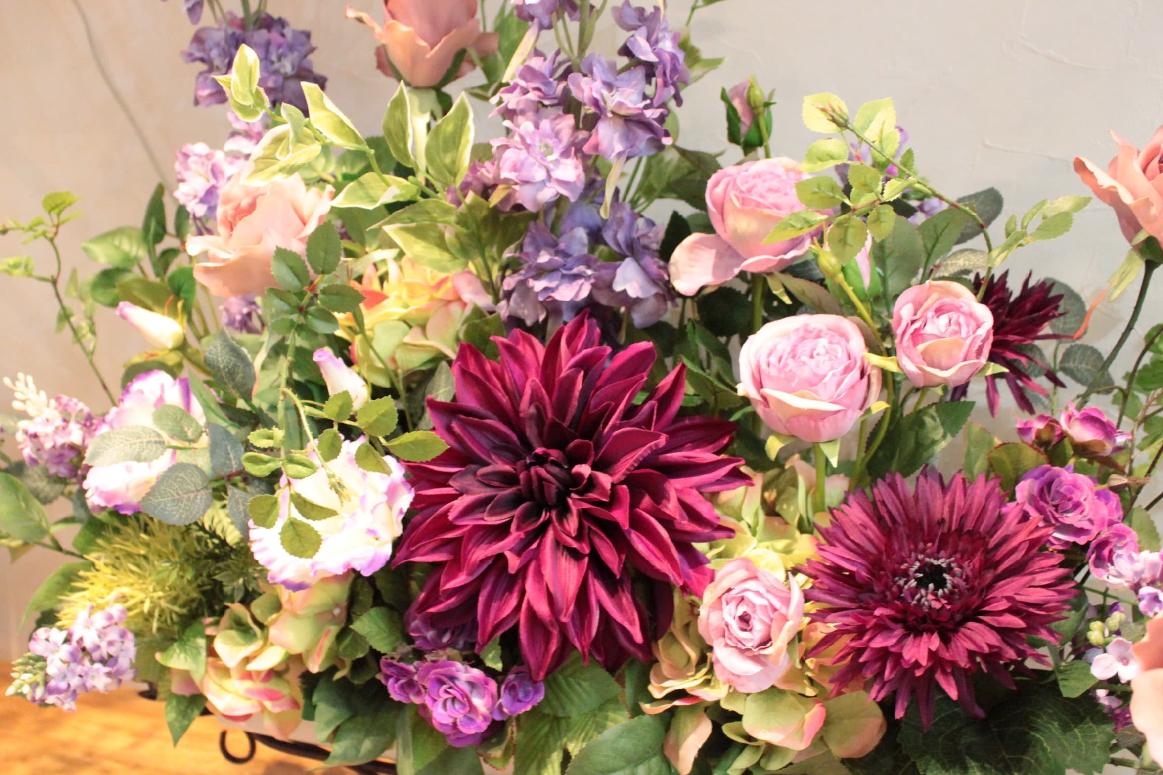 造花専門店　アーティフィシャルフラワー　オーダーメイド　壁掛け　アンクラフト　造花　オーダーメイド