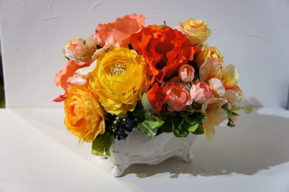 お誕生日のお花　オーダーメイド承ります。　白寿の御祝　アーティフィシャルフラワー　高級造花専門店　オーダーメイド　アンクラフト　国家資格1級　大阪　関西　兵庫県