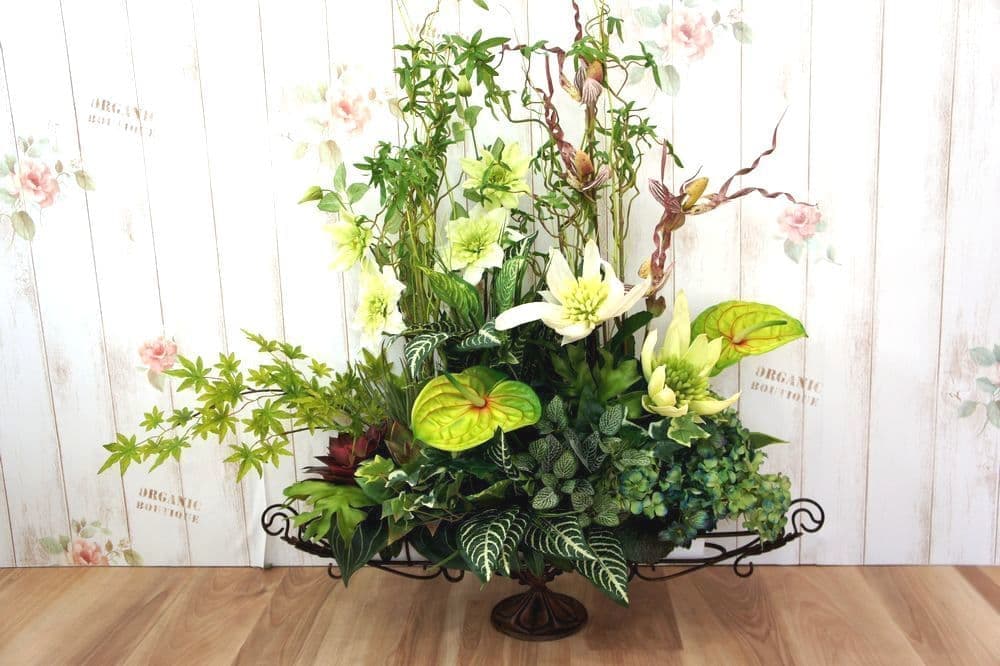 応接室用アレンジ　造花　オーダーメイド